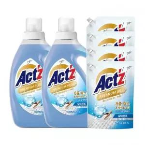 액츠 프리미엄 젤 세탁세제 프레쉬 2.7L x 2 + 1L x 4