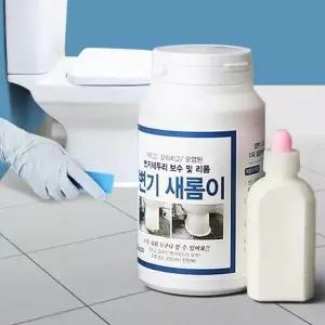 셀프시공 바닥 타일 줄눈청소 변기새롬이 테두리보수