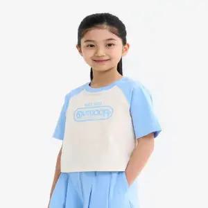 [아웃도어프로덕츠키즈]  여아 컬러블록 세미크롭 반팔티 (스카이 블루) OD252ISS73_SBL