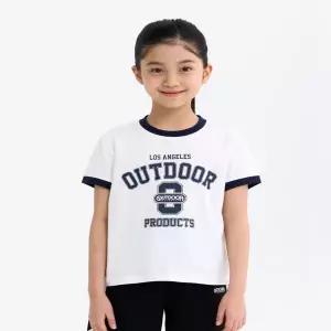 [아웃도어프로덕츠키즈]  여아 링거 반팔티 (화이트) OD252ISS71_WHT