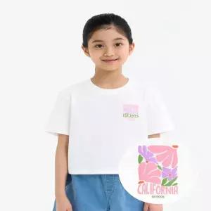 [아웃도어프로덕츠키즈]  여아 세미크롭 반팔티 (화이트) OD252ISS72_WHT