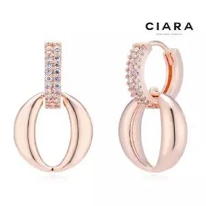 [씨아라]CIARA 14K Ravenna 에잇스톤 징글 원터치 귀걸이(GoldPlated)