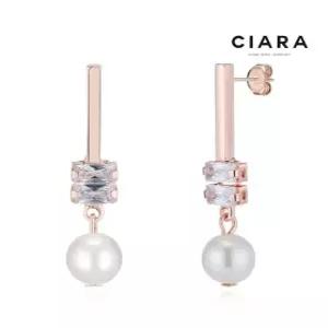 [씨아라]CIARA 14K Salerno 스틱 오블롱스톤 진주 귀걸이(GoldPlated)