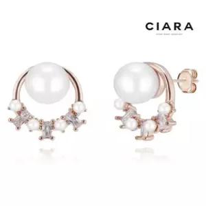 [씨아라]CIARA 14K Sardegna 오블롱스톤 진주 귀걸이(GoldPlated)