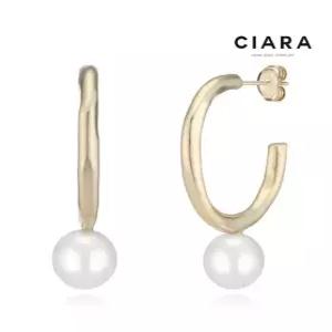 [씨아라]CIARA 14K Sardegna 벨진주 커브드 귀걸이(GoldPlated)