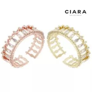 [씨아라]CIARA 14K Rimini 크라운스톤 레이어드 반지(GoldPlated)