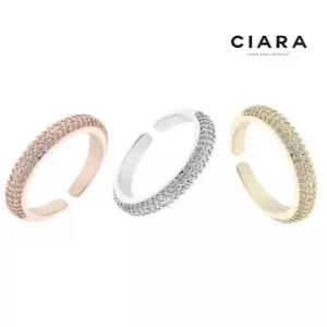 [씨아라]CIARA 14K Sardegna 샤이닝스톤 심플 반지(GoldPlated)