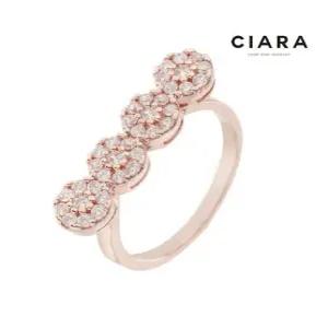 [씨아라]CIARA 14K Ravenna 와이드 스톤플라워 반지(GoldPlated)