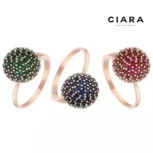 [씨아라]CIARA 14K Foggia 킹스톤베리 컬러풀 심플 반지(GoldPlated)