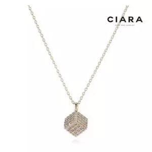 [씨아라]CIARA 14K Ravenna 다이스스톤펜던트 심플 목걸이(GoldPlated)
