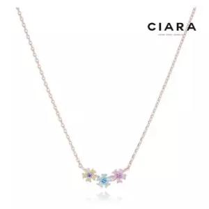 [씨아라]CIARA 14K Foggia 컬러플라워스톤 심플 목걸이(GoldPlated)