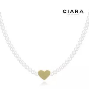[씨아라]CIARA 14K Sardegna 스몰하트 진주체인 목걸이(GoldPlated)