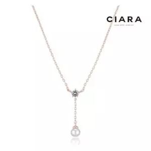 [씨아라]CIARA 14K Salerno 라운드스톤 벨진주 목걸이(GoldPlated)