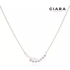 [씨아라]CIARA 14K Ferrara 진주큐빅 스윙라인 목걸이(GoldPlated)
