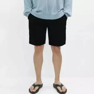 [엠클로]남자 빅사이즈 링클프리 린넨 스판 밴딩 슬랙스 5부 반바지