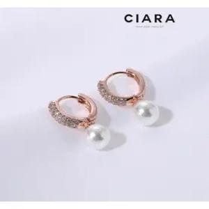 [씨아라]CIARA 14K Reggio S스톤 진주벨 원처티 귀걸이(GoldPlated)