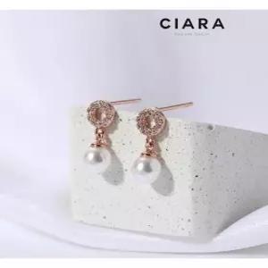 [씨아라]CIARA 14K Reggio 샤이닝써클 진주벨 귀걸이(GoldPlated)