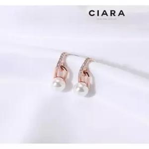 [씨아라]CIARA 14K Emiliano 큐브스톤 프라 진주 귀걸이(SilverPin)