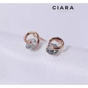 [씨아라]CIARA 14K Emiliano 스몰코일 빅스톤 귀걸이(GoldPlated)