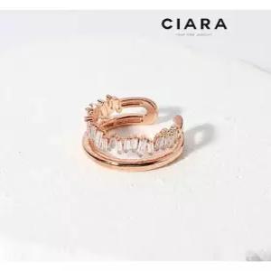 [씨아라]CIARA 14K Emiliano 오블롱 샹들리에 투라인 반지(GoldPlated)