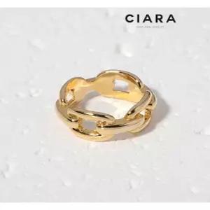 [씨아라]CIARA 14K Emiliano 빅체인 셰입 반지(GoldPlated)