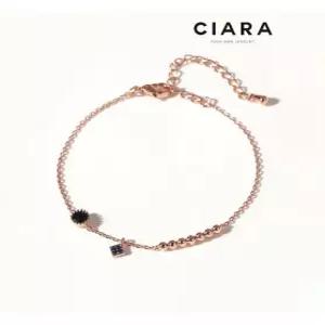 [씨아라]CIARA 14K Modena 오닉스스톤 언발 큐브링 팔찌(GoldPlated)