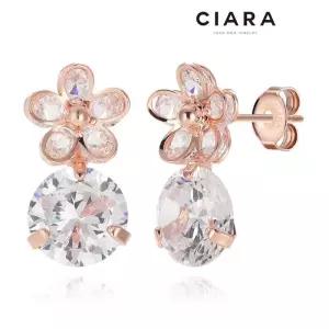 [씨아라]CIARA 14K Dairago 빅캐럿 풀샤이닝 데이지 귀걸이(SilverPin)