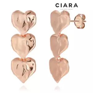 [씨아라]CIARA 14K Vanzago 뜨레 하트리프 드랍 귀걸이(GoldPlated)