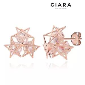 [씨아라]CIARA 14K Vanzago 뜨렌 스타앤캐럿 귀걸이(SilverPin)