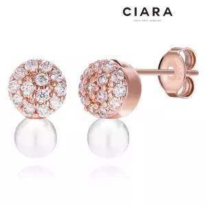 [씨아라]CIARA 14K Lainate 샤이닝스팟라이트 진주 귀걸이(SilverPin)