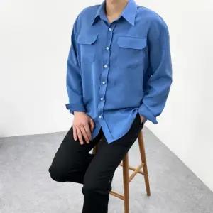 [엠클로]남자 세미루즈핏 데일리 시운 투포켓 썸머 여름 긴팔셔츠 남방 4컬러