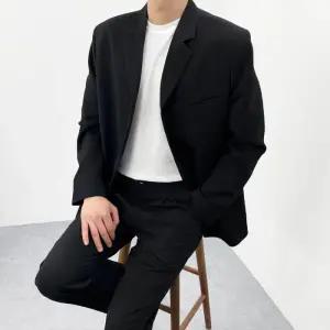 [엠클로]남자 여름 간절기 오버핏 쓰리버튼 무지 기본 박스자켓 3컬러