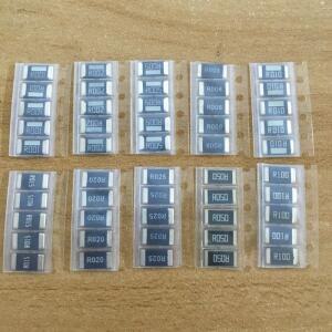 50PCS 합금 저항 2512 SMD 샘플 키트 10 종류X5pcs=50pcs R001