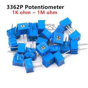 10pcs 3362P 시리즈 저항 101 201 501 102 202 502 103 Trimpo 트리머 전위차계 500R 1K 2K 5K
