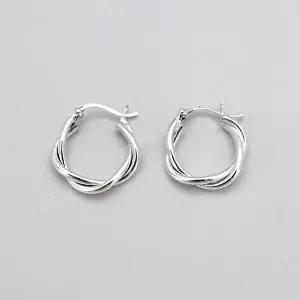 [하프클럽/](Silver925) Bold twist ring earring