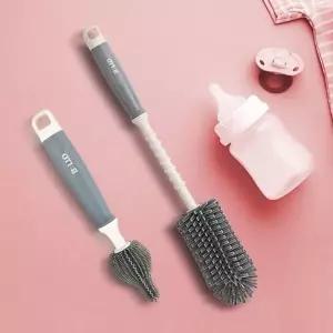 납작모젖병솔세트 젖병세척솔 아기 미니실리콘 젖꼭지