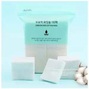 [하프클럽/]무표백 화장솜 100매 1P 순면 클렌징솜 토너 스킨솜