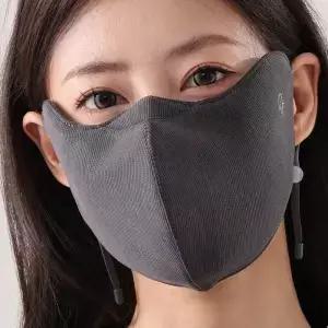 유니 대형 사이즈 세탁 가능 겨울용 마스크 통기성 보온 방풍 3D 프린팅 심플 스타일 야외 활동용