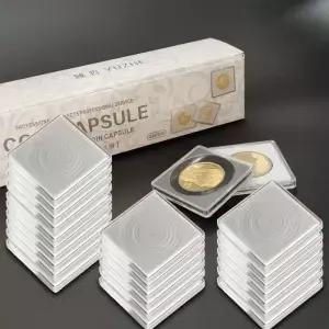 20pcs 40mm 동전 캡슐 홀더 조정 가능한 켓 주최자 보관 상자 수집 케이스 컨테이너