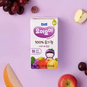 유기농 주스 사과배포도 125ml 24팩