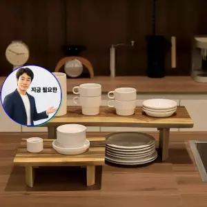 지금 필요한 우드 정리 받침대 원목 티크 다육이선반 주방 선반 다용도 60cm