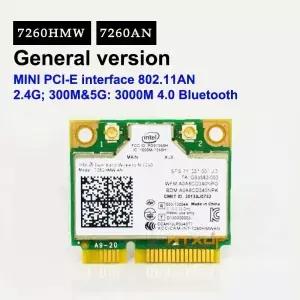 C개 금속 미니 PCIE 듀얼 밴드 24G/5Ghz 무선 네트워크 카드 AC 7260 7260HMW 블루투스 40 802a/b/g/n