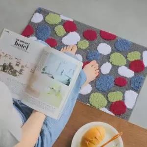 부드러운 디자인 러그 욕실 현관 발매트 돌맹이 50x80