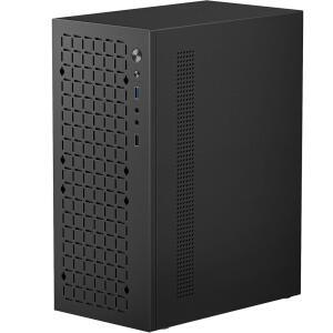 마이크로 ATX 케이스 PC 케이스: MATX 미니 ITX 데스크톱 컴퓨터 지원 DTX (USB3.0 포함) 3.5인치 HDD (블랙)