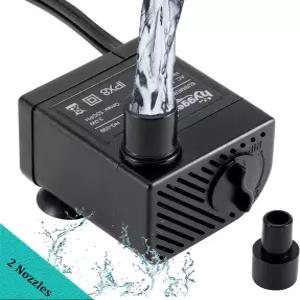하이거 울트라 콰이어트 53GPH(200L/H 3W) 잠수식 미니 워터 펌프는 수족관 어항 분수 수경 재배 최대 트