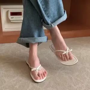 여자 여름 데일리 컬러 리본 스트랩 쪼리 슬리퍼 쪼리슬리퍼 플립플랍쪼리 (WF2F5FF)
