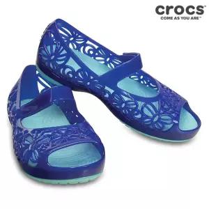 키즈슬리퍼 샌들 PQK 203281-4CT Crocs Isabella Jelly Flat PS CrBlIblu