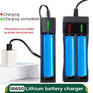 18650 배터리 충전기 1/2/4 슬롯 듀얼 충전 3 7V 충전식 USB 16340 14500