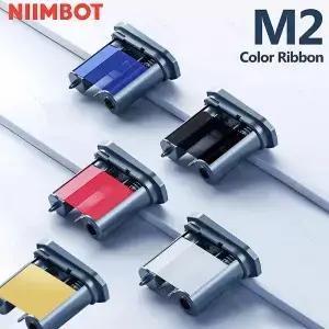 Niimbot M2 열전사 라벨 프린터 리본 검정 흰색 빨간색 황금색 녹색 파란색 인쇄 장기 보관