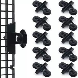 LINLAN 10피스 수족관 칸막이 흡입 컵 클립 유리 고정 어항용 플라스틱 메쉬 보드 격리 홀더 블랙